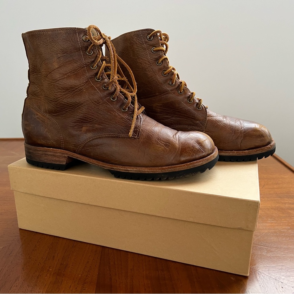 Jim Barnier boots - Low Granny Brown Oil